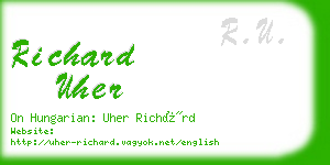 richard uher business card